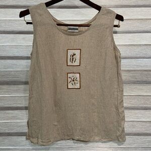 Vtg JORDANA collection sleeveless tank top size L made in USA